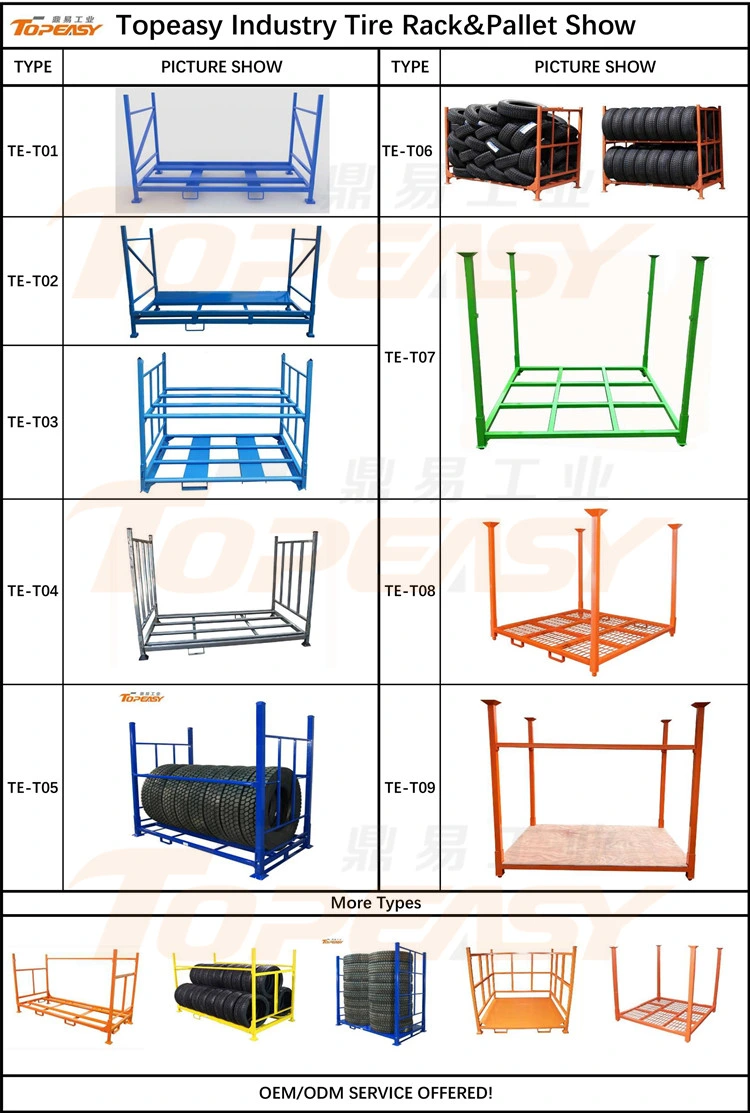 Heavy Truck Spare Storage Tire Racking Stackable Motorcycle Tire and Wheel Display Racks