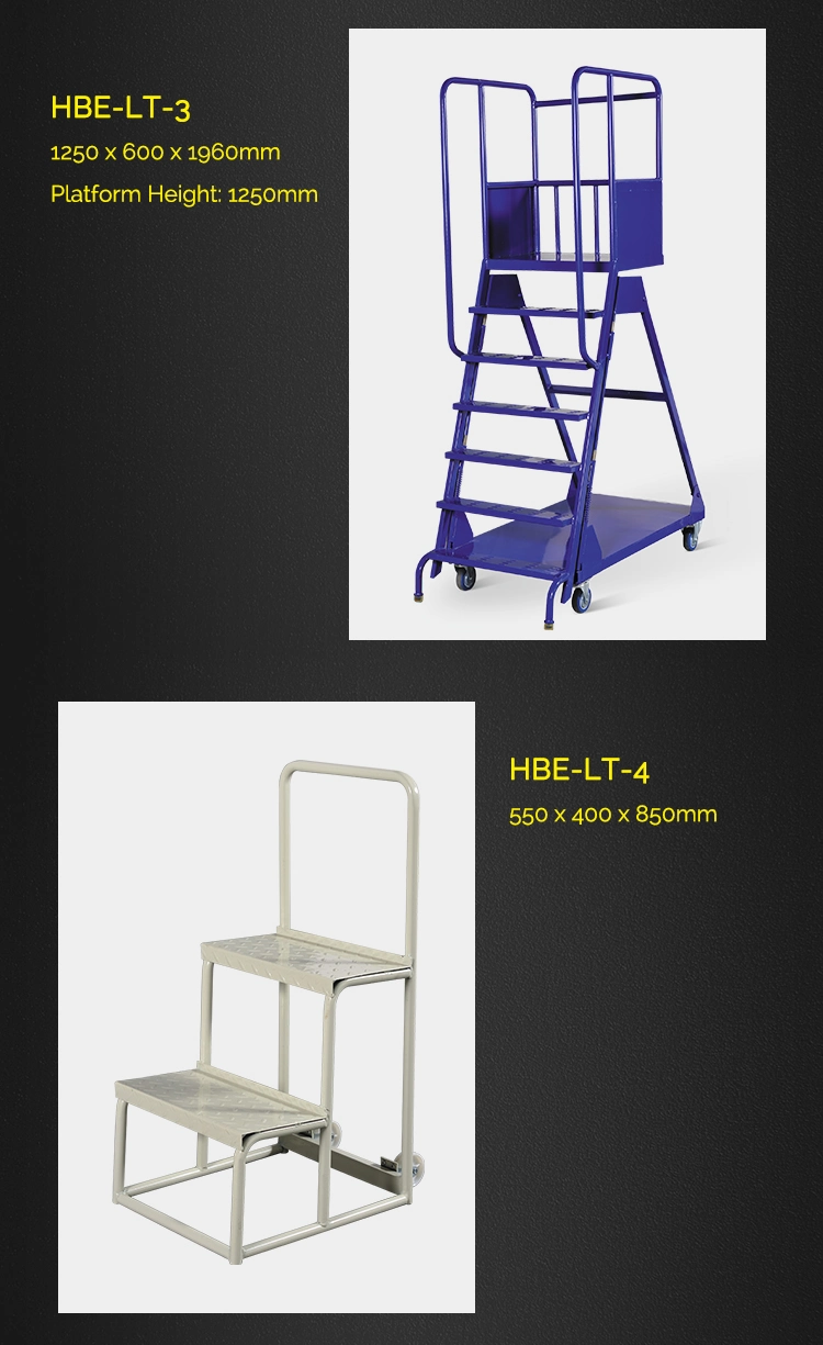 Supermarket and Warehouse Step Ladder Cart