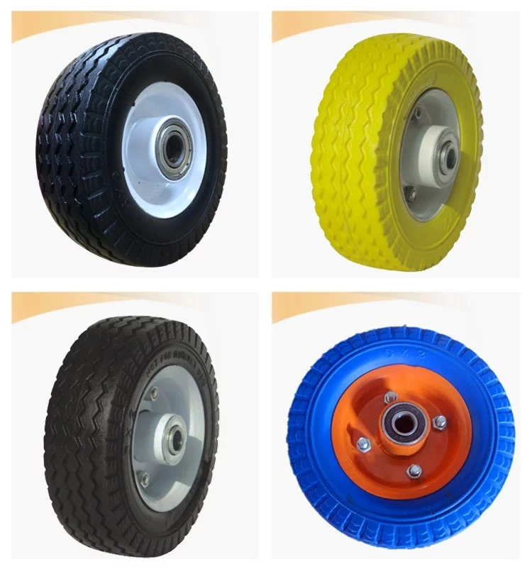 Good Quality PU Trolley Wheel with Plastic Rim