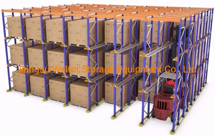 2t Warehouse Drive-in Storage Rack for Euro Pallet Drive in Rack