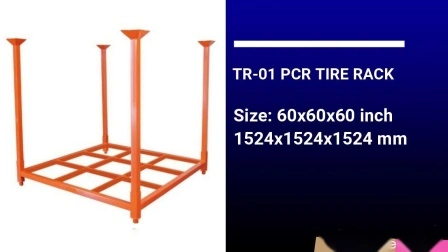 Zusammenklappbares 60 x 60 Zoll großes Metall-PCR-Reifen-Reifen-Stapelregal